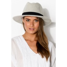 Grey Wide Brim Travel Fedora