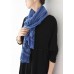 winter women embroidery cotton blended scarf rectangular blue big scarves